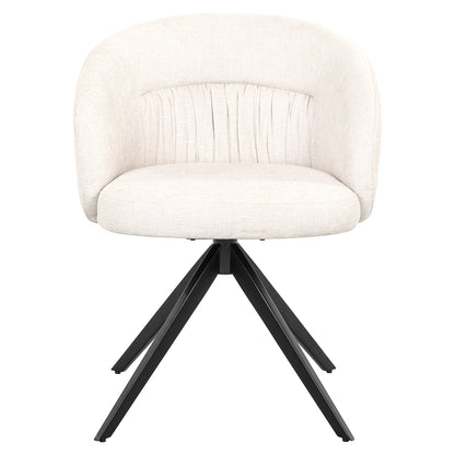 Richmond Interiors Drehstuhl Olivia ecru miami (Miami 102 Ecru) Esszimmerstuhl Richmond Interiors