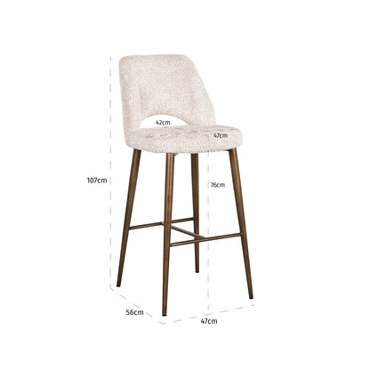 Richmond Interiors Barhocker Delphine lovely cream Barhocker Richmond Interiors