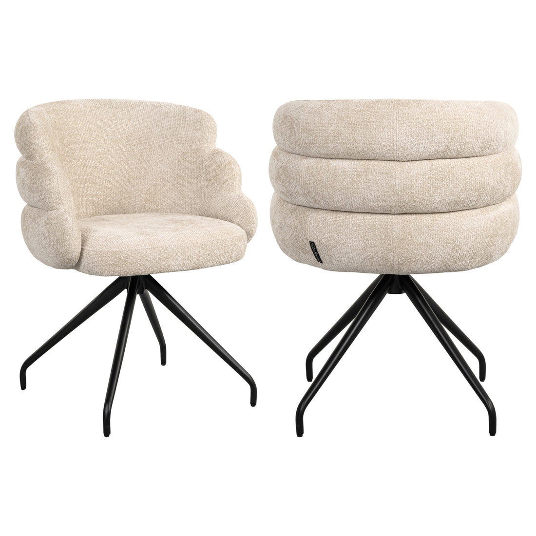 Richmond Interiors Esszimmerstuhl Kayla cream unicorn swivel Esszimmerstuhl Richmond Interiors