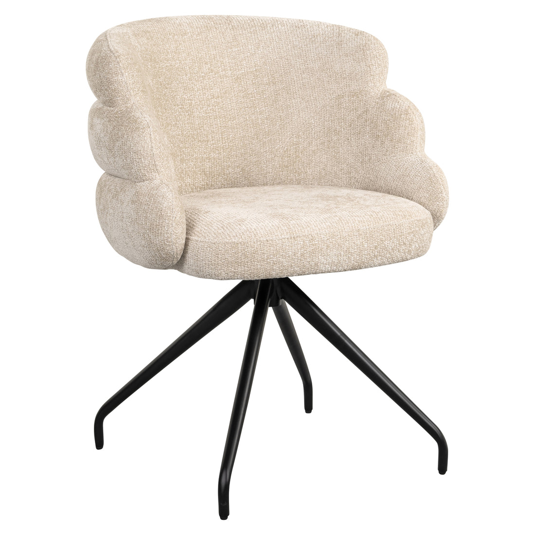Richmond Interiors Esszimmerstuhl Kayla cream unicorn swivel Esszimmerstuhl Richmond Interiors