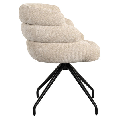 Richmond Interiors Esszimmerstuhl Kayla cream unicorn swivel Esszimmerstuhl Richmond Interiors