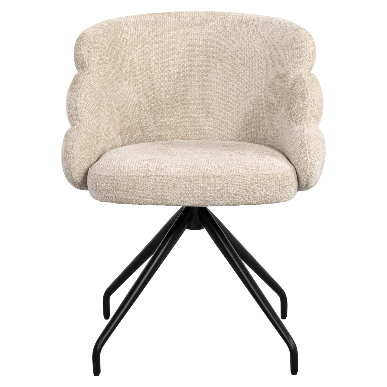 Richmond Interiors Esszimmerstuhl Kayla cream unicorn swivel Esszimmerstuhl Richmond Interiors