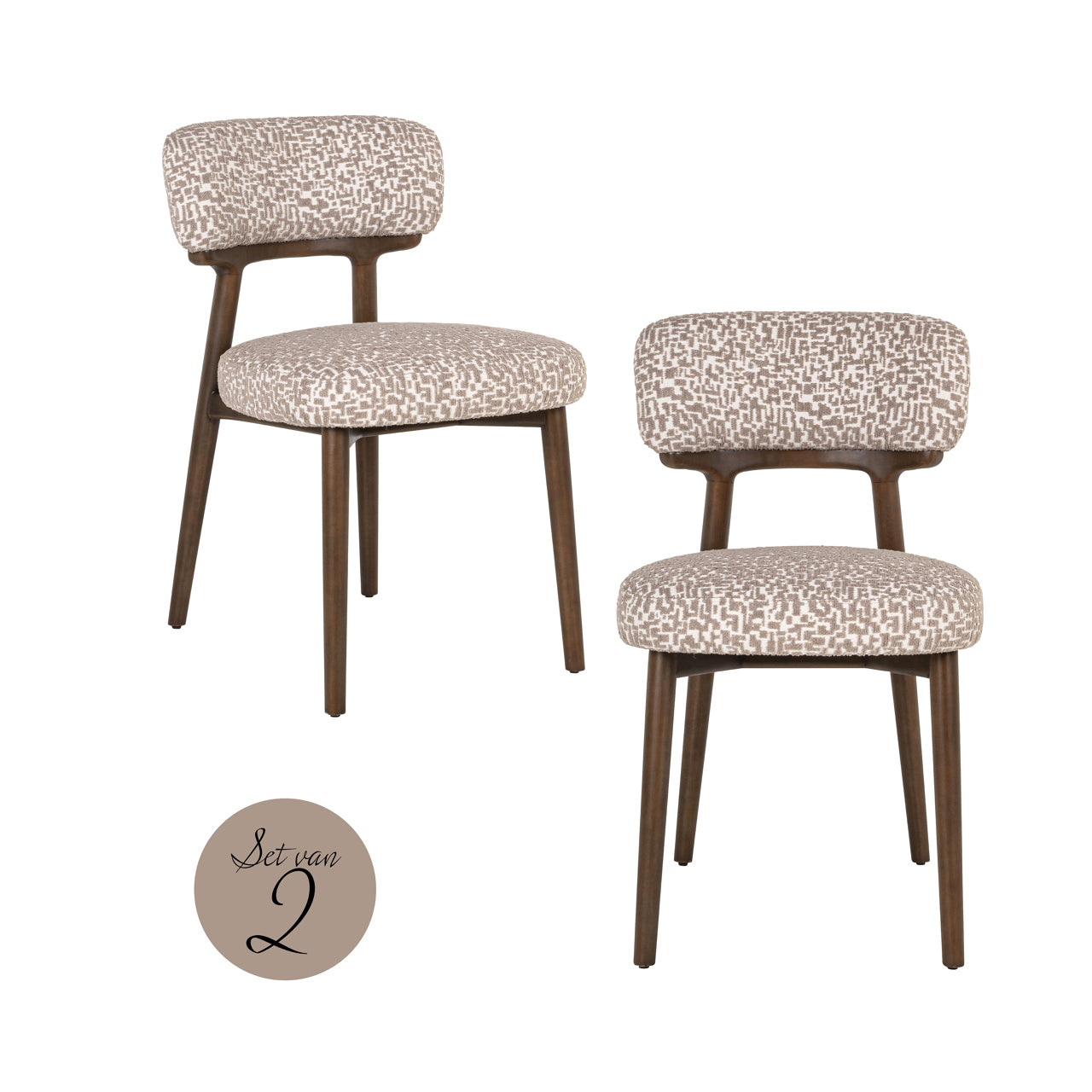 Richmond Interiors Dining Chair Basker natural geo (Set of 2)