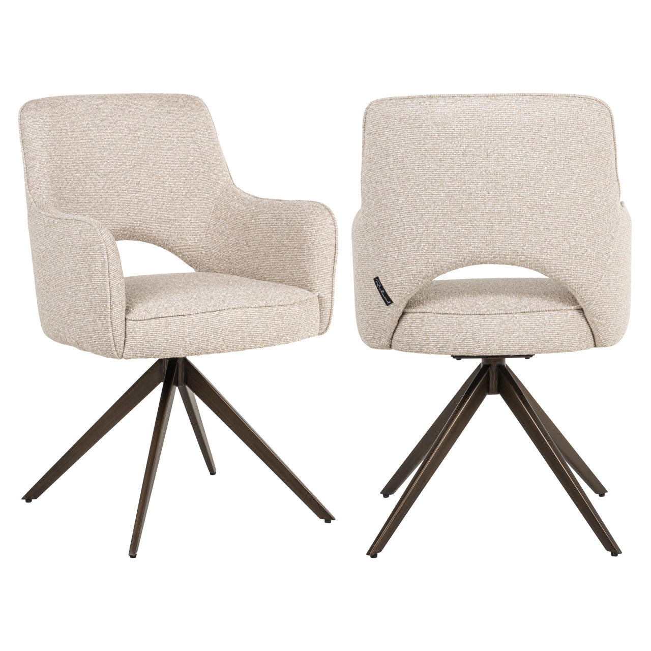 Richmond Interiors Esszimmerstuhl Ginerva biscotti swivel Esszimmerstuhl Richmond Interiors