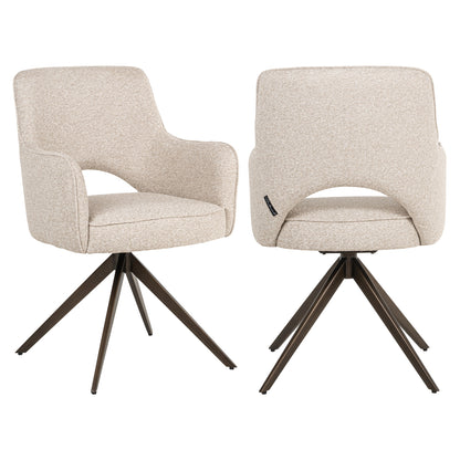 Richmond Interiors Esszimmerstuhl Ginerva biscotti swivel Esszimmerstuhl Richmond Interiors