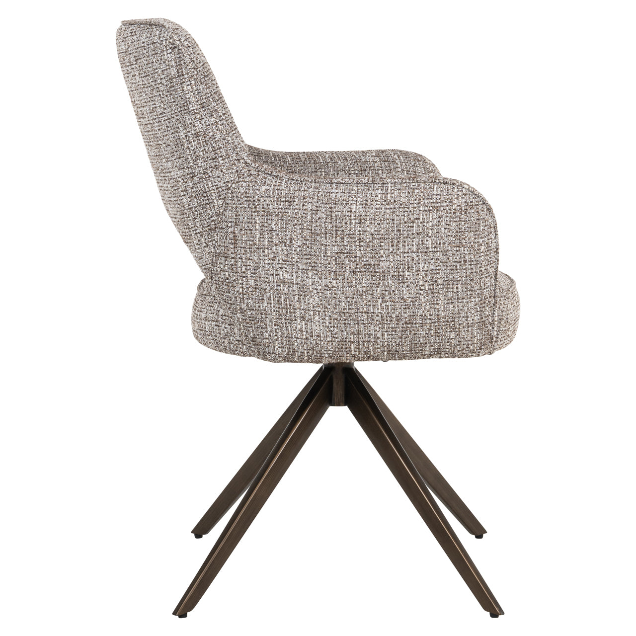 Richmond Interiors dining chair Ginerva earth tweed swivel