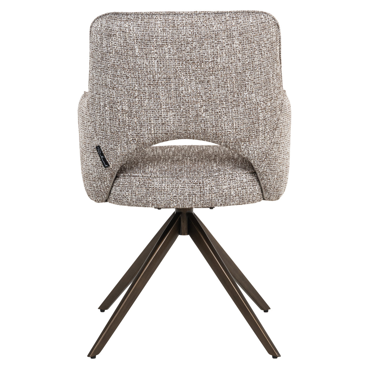 Richmond Interiors dining chair Ginerva earth tweed swivel