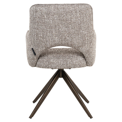 Richmond Interiors dining chair Ginerva earth tweed swivel