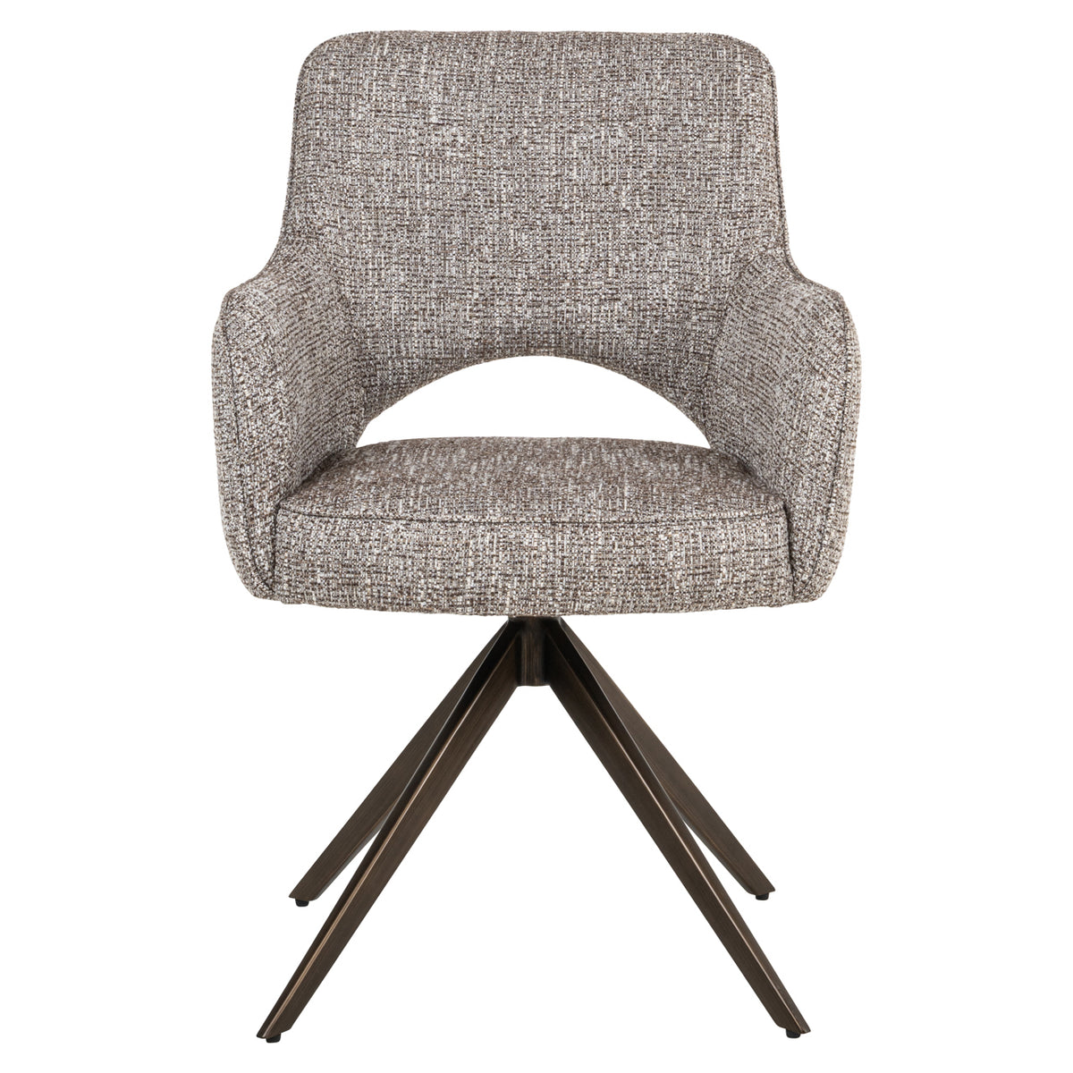 Richmond Interiors dining chair Ginerva earth tweed swivel