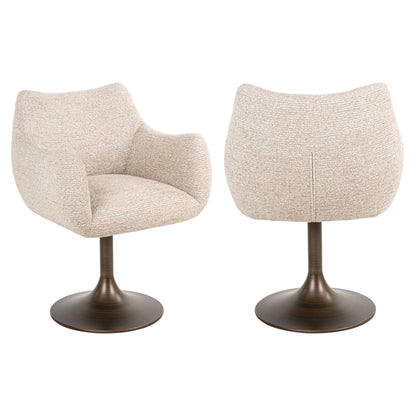 Richmond Interiors Esszimmerstuhl Aldo natural linear swivel Esszimmerstuhl Richmond Interiors