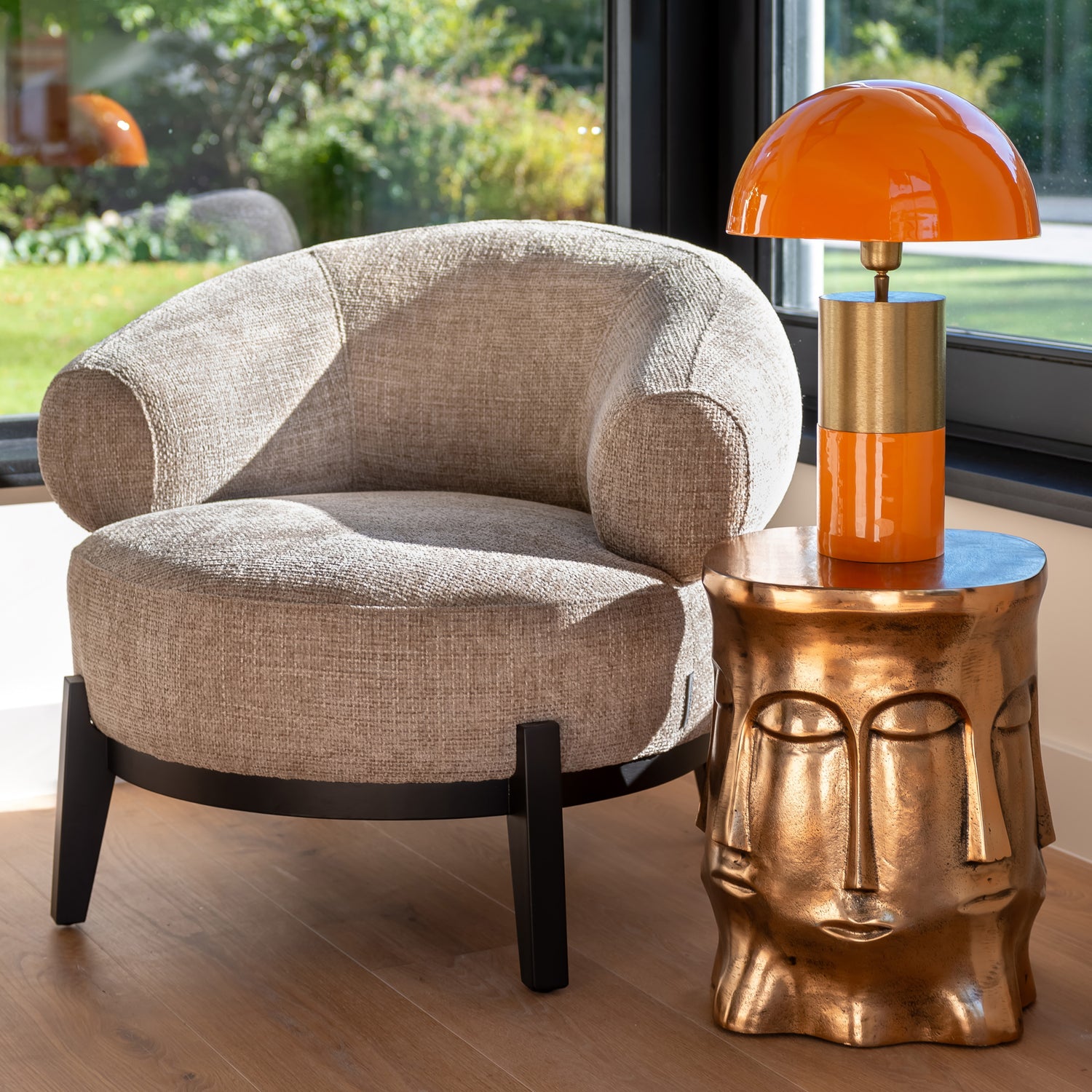Richmond Interiors Lounge Stuhl Montana natural chunky fire retardant