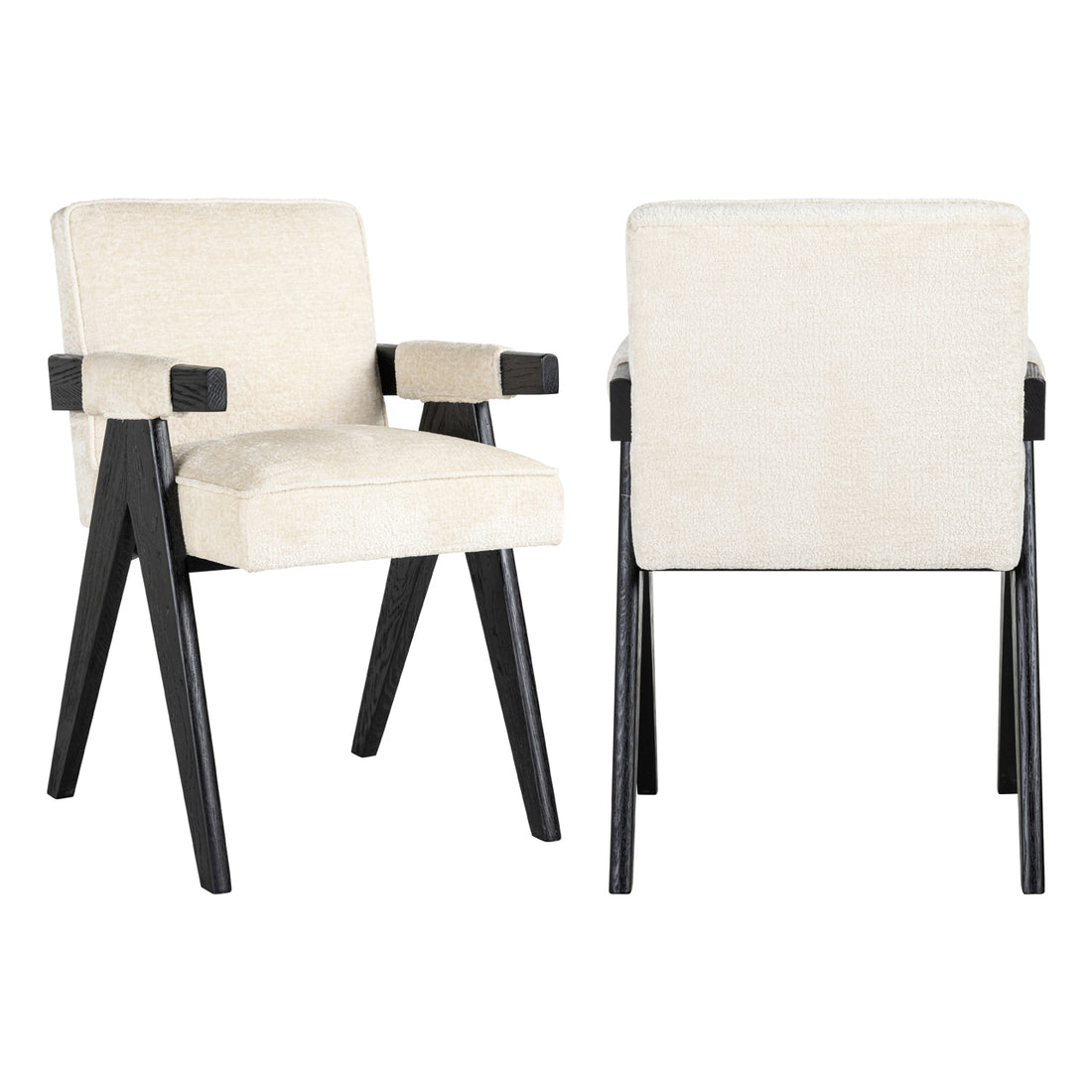 Richmond Interiors Esszimmerstuhl Cooper white chenille Esszimmerstuhl Richmond Interiors