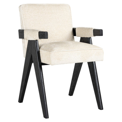 Richmond Interiors Esszimmerstuhl Cooper white chenille Esszimmerstuhl Richmond Interiors
