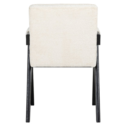 Richmond Interiors Esszimmerstuhl Cooper white chenille Esszimmerstuhl Richmond Interiors
