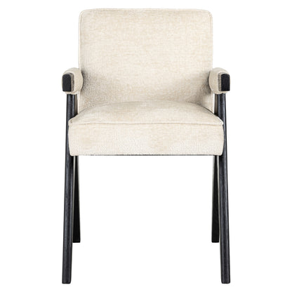 Richmond Interiors Esszimmerstuhl Cooper white chenille Esszimmerstuhl Richmond Interiors