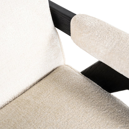 Richmond Interiors Lounge Stuhl Cooper white chenille Lounge Stuhl Richmond Interiors