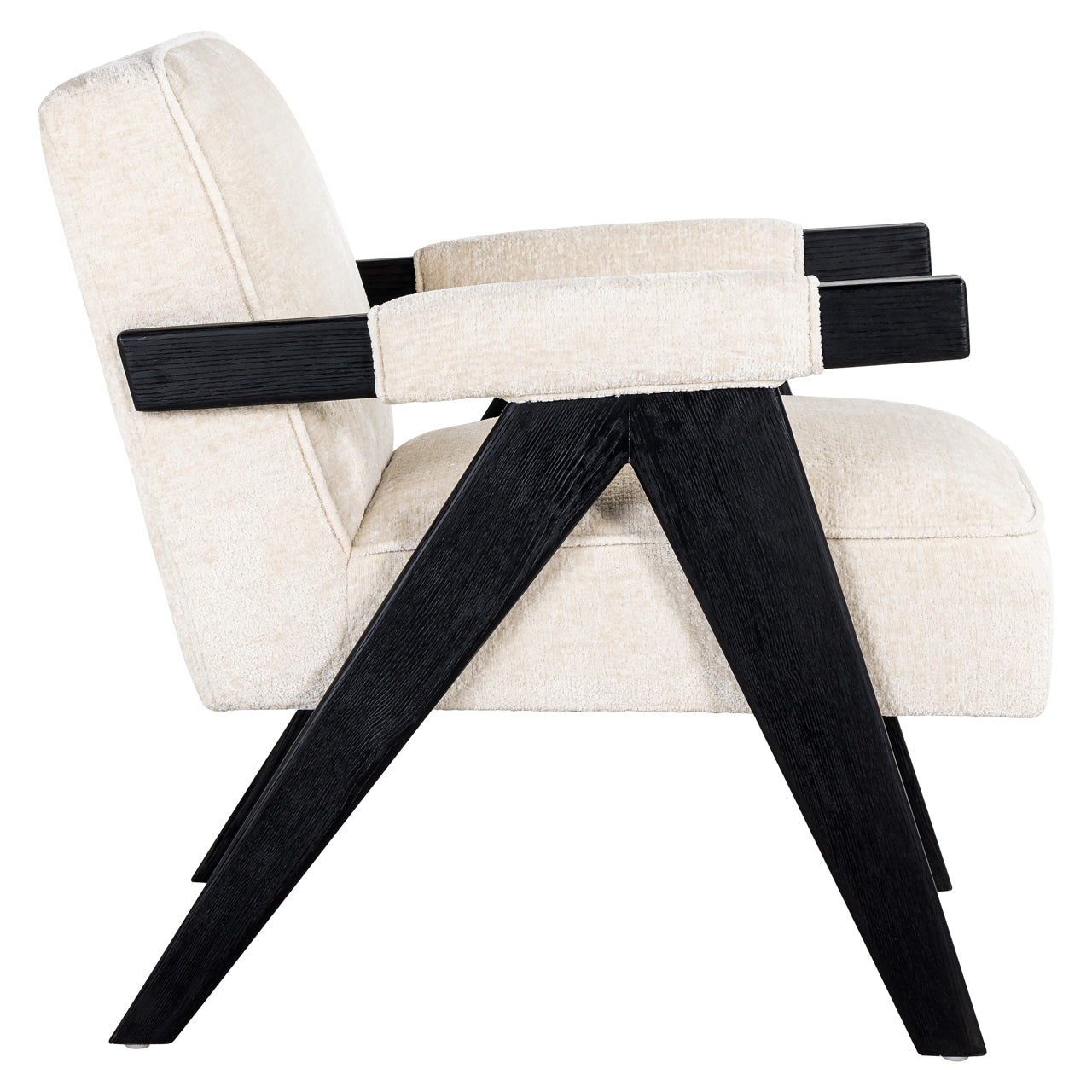 Richmond Interiors Lounge Stuhl Cooper white chenille Lounge Stuhl Richmond Interiors