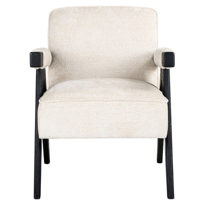 Richmond Interiors Lounge Stuhl Cooper white chenille Lounge Stuhl Richmond Interiors
