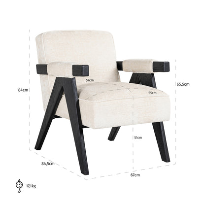 Richmond Interiors Lounge Stuhl Cooper white chenille Lounge Stuhl Richmond Interiors