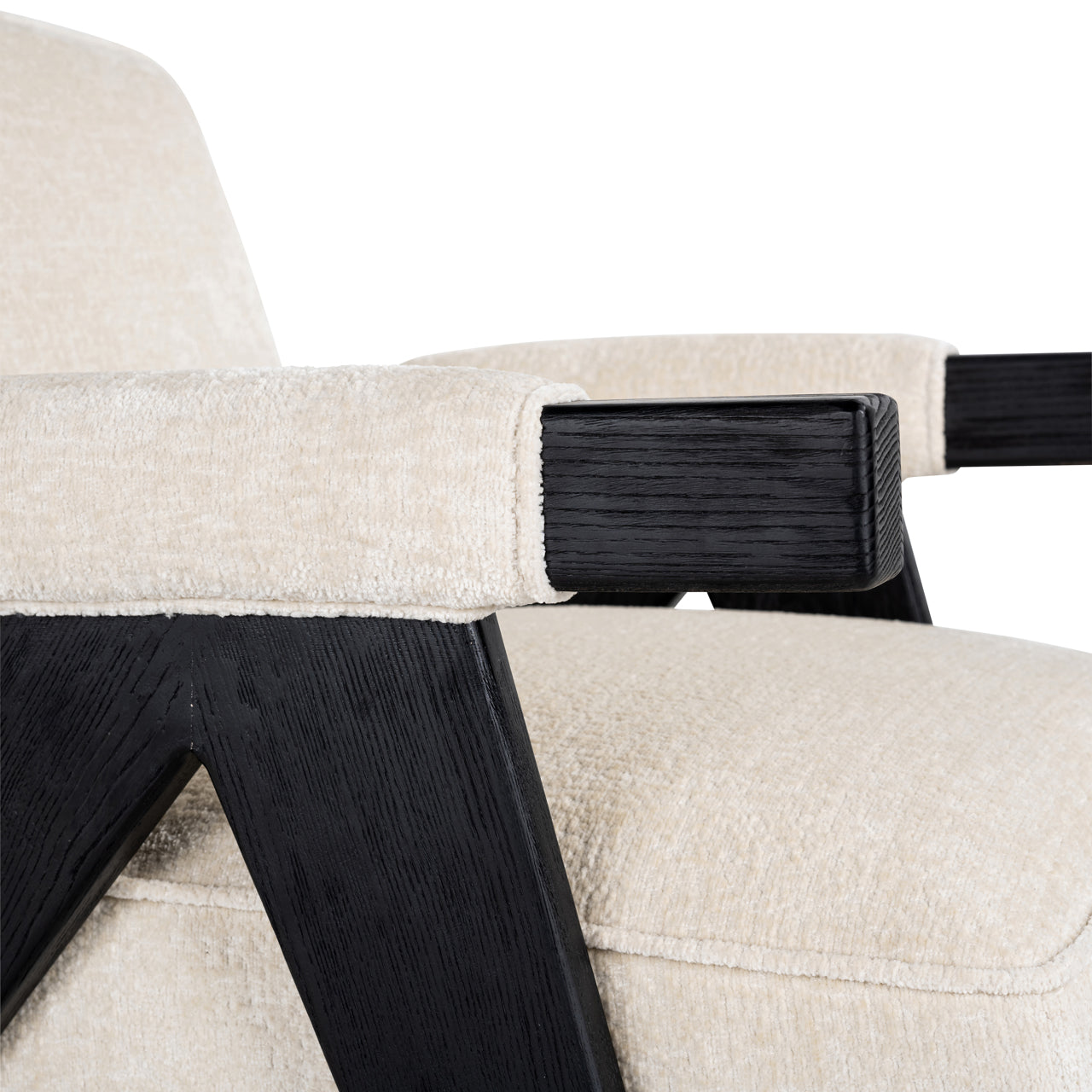 Richmond Interiors Lounge Stuhl Cooper white chenille Lounge Stuhl Richmond Interiors