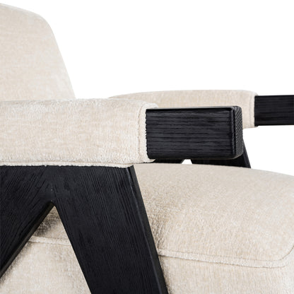 Richmond Interiors Lounge Stuhl Cooper white chenille Lounge Stuhl Richmond Interiors