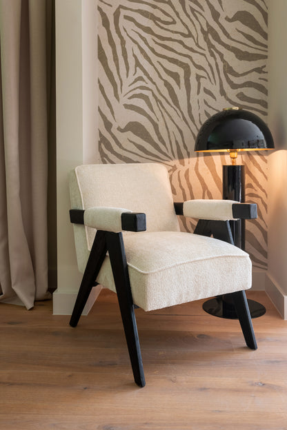Richmond Interiors Lounge Stuhl Cooper white chenille Lounge Stuhl Richmond Interiors