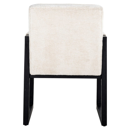 Richmond Interiors Stuhl Beck white chenille (Bergen 900 white chenille) Esszimmerstuhl Richmond Interiors