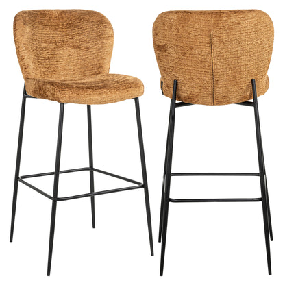 Richmond Interiors Barhocker Darby cognac fusion