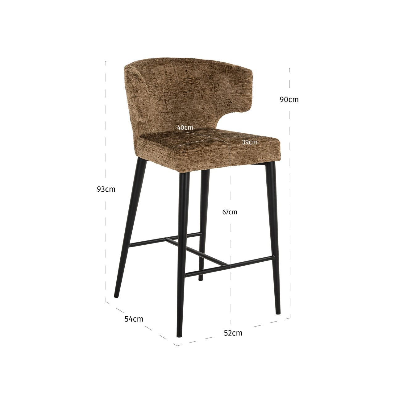 Richmond Interiors Thekenstuhl Taylor brandy fusion fire retardant Thekenstuhl Richmond Interiors