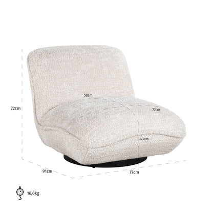 Richmond Interiors Lounge Stuhl Ophelia lovely cream Lounge Stuhl Richmond Interiors