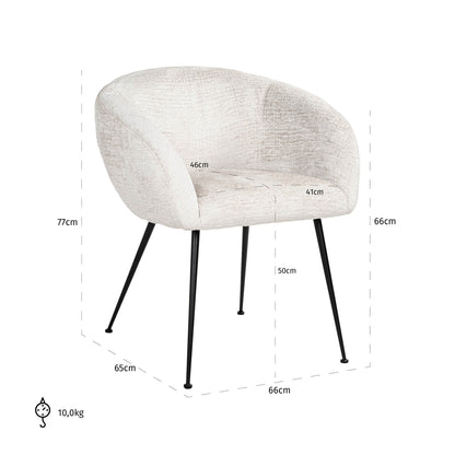 Richmond Interiors dining chair Ruby cream fusion