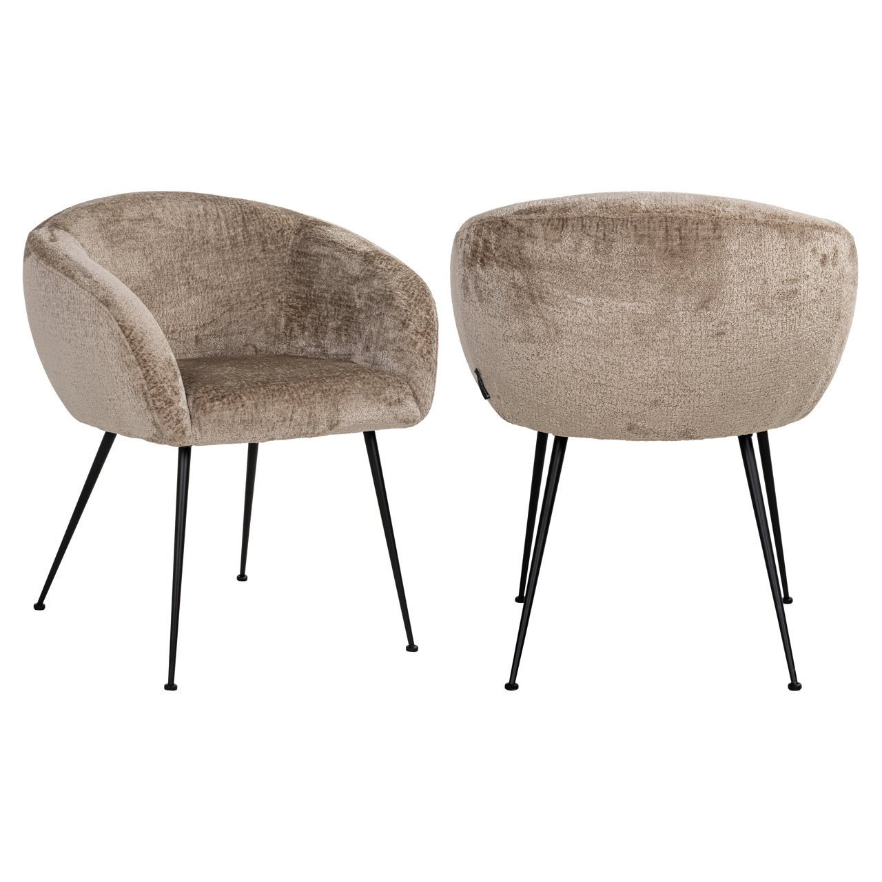Richmond Interiors Esszimmerstuhl Ruby taupe chenille Esszimmerstuhl Richmond Interiors