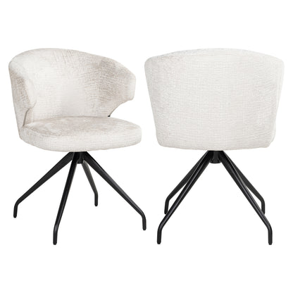 Richmond Interiors Esszimmerstuhl Milly cream fusion swivel Esszimmerstuhl Richmond Interiors