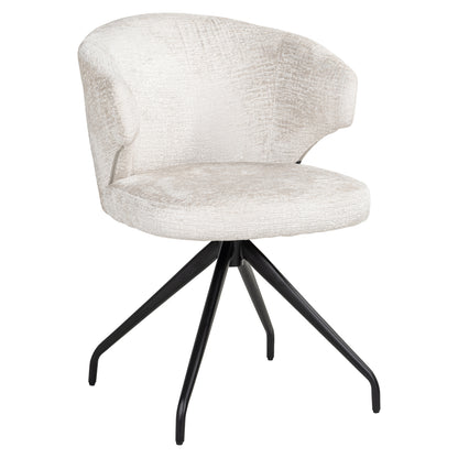Richmond Interiors Esszimmerstuhl Milly cream fusion swivel Esszimmerstuhl Richmond Interiors