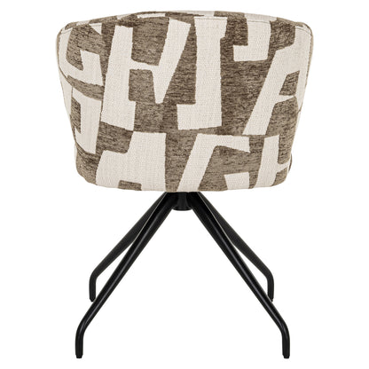 Richmond Interiors Esszimmerstuhl Milly moss graffic swivel Richmond Interiors