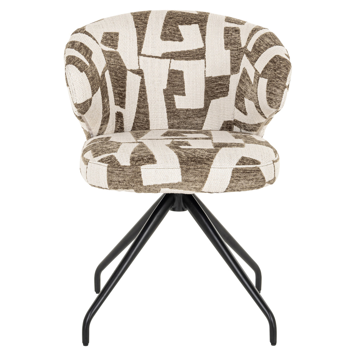 Richmond Interiors Esszimmerstuhl Milly moss graffic swivel Richmond Interiors