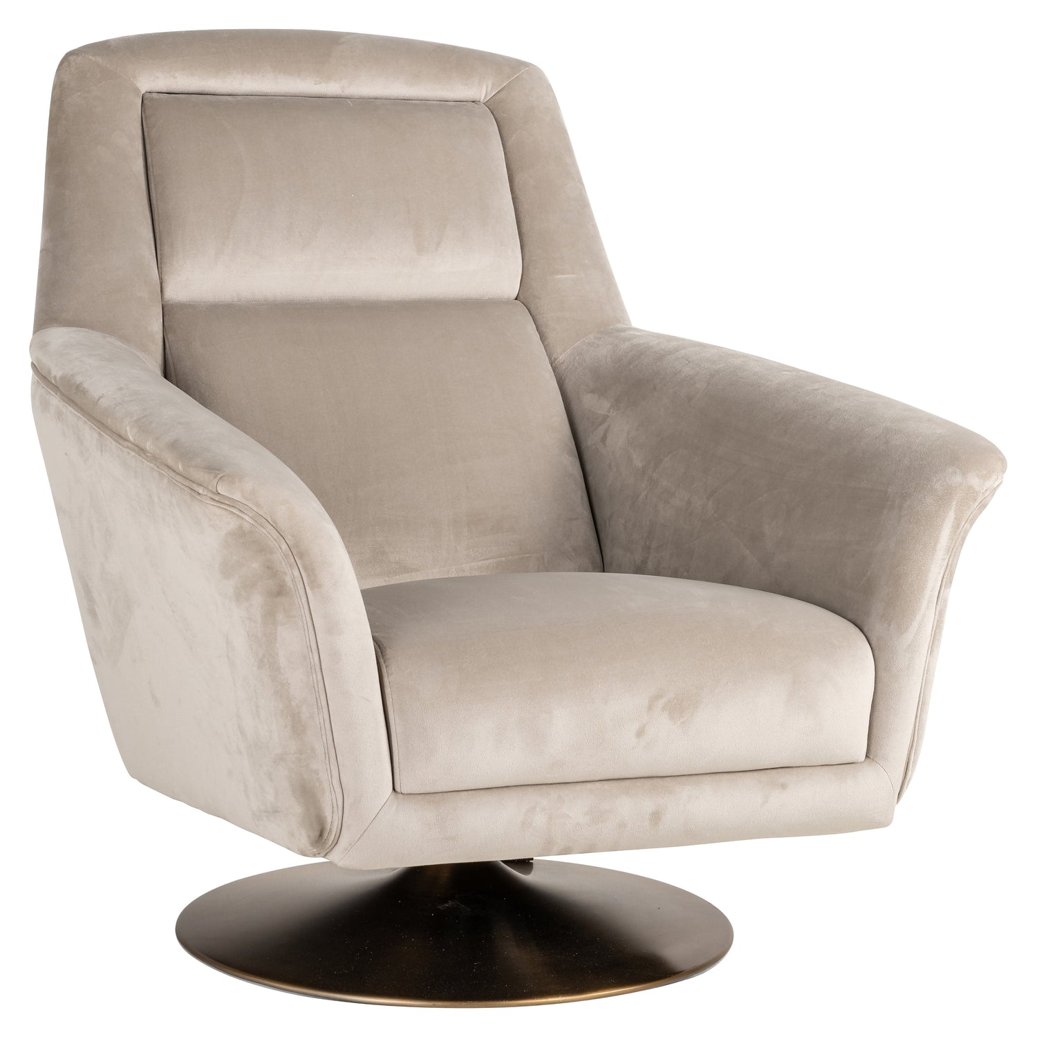 Richmond Interiors Sessel Nora khaki velvet (Quartz Khaki 903) Drehsessel Richmond Interiors