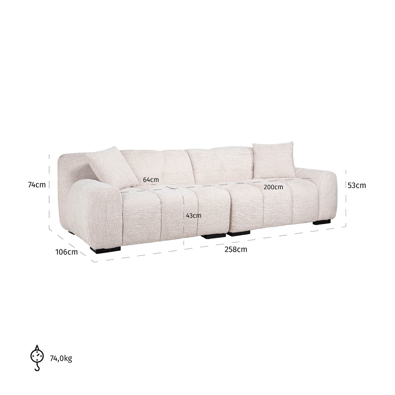 Richmond Interiors Sofa Charelle lovely cream Sofa Richmond Interiors
