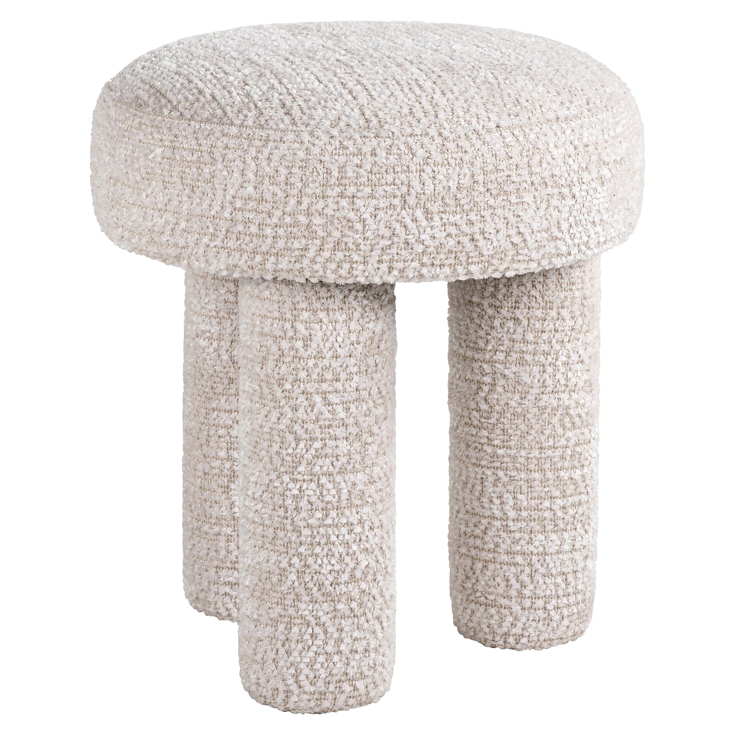 Richmond Interiors Hocker Pommery lovely cream (Be Lovely 11 Cream) Pouf rund Richmond Interiors