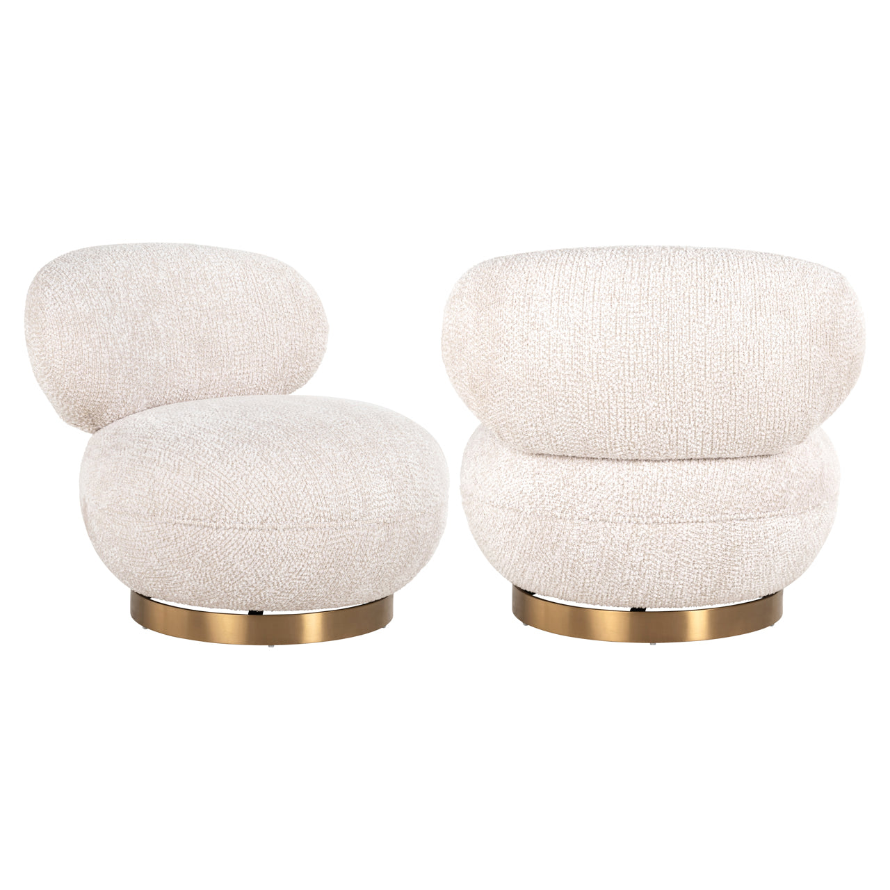 Richmond Interiors Lounge Stuhl Jace lovely cream swivel Lounge Stuhl Richmond Interiors