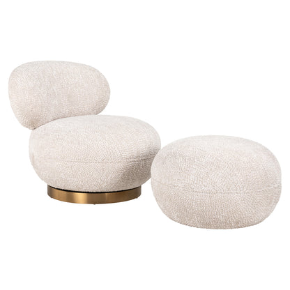 Richmond Interiors Lounge Stuhl Jace lovely cream swivel Lounge Stuhl Richmond Interiors