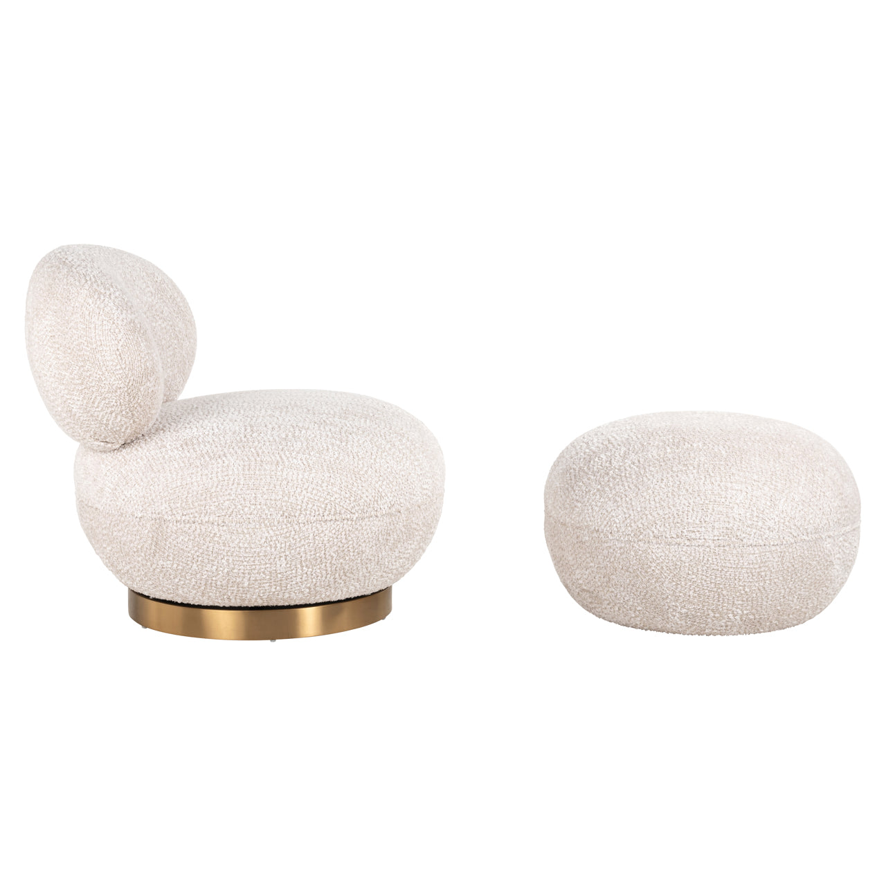 Richmond Interiors Hocker &amp; Fußbank Jace lovely cream Hocker &amp; Fußbank Richmond Interiors