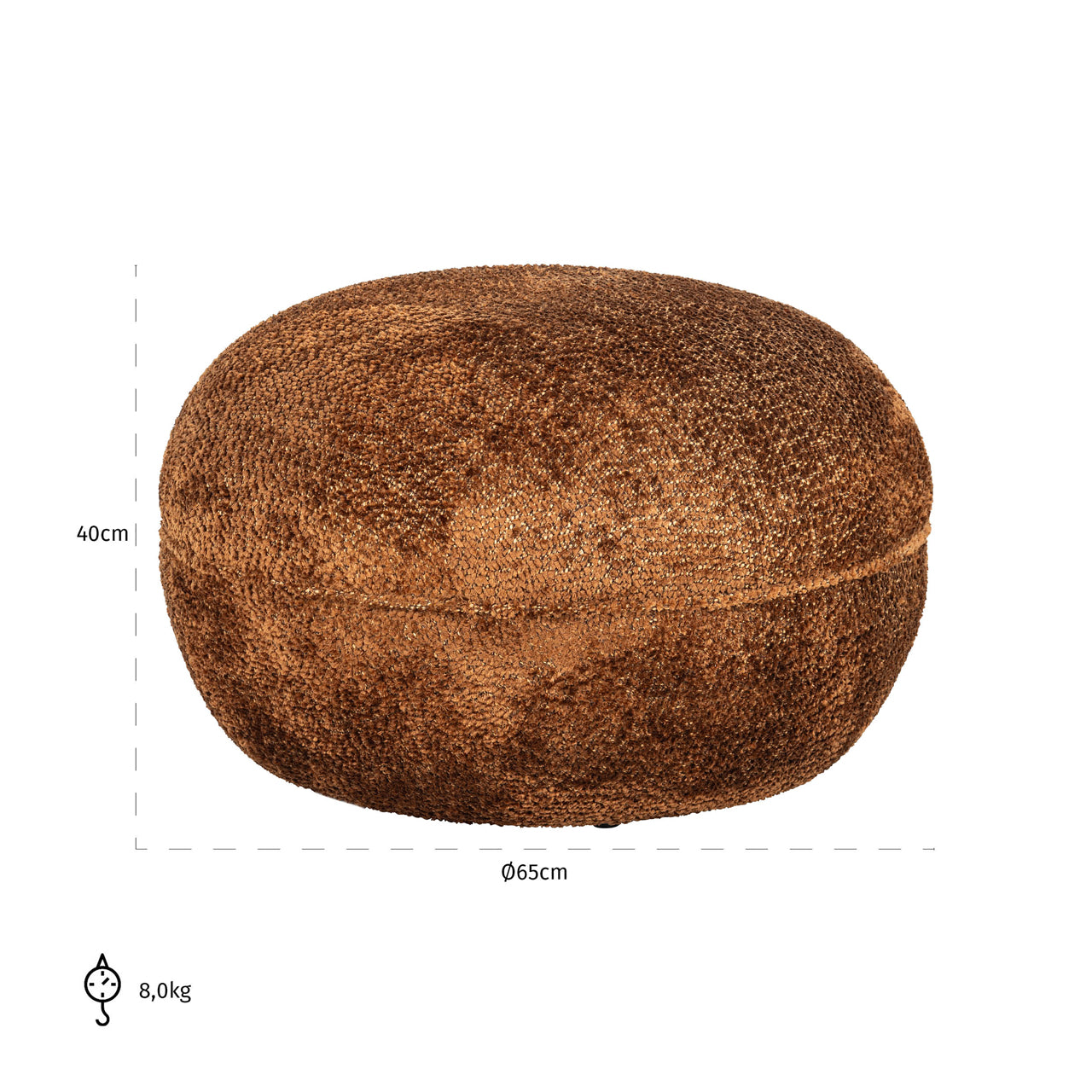 Richmond Interiors Hocker &amp; Fußbank Jace lovely cinnamon Hocker &amp; Fußbank Richmond Interiors