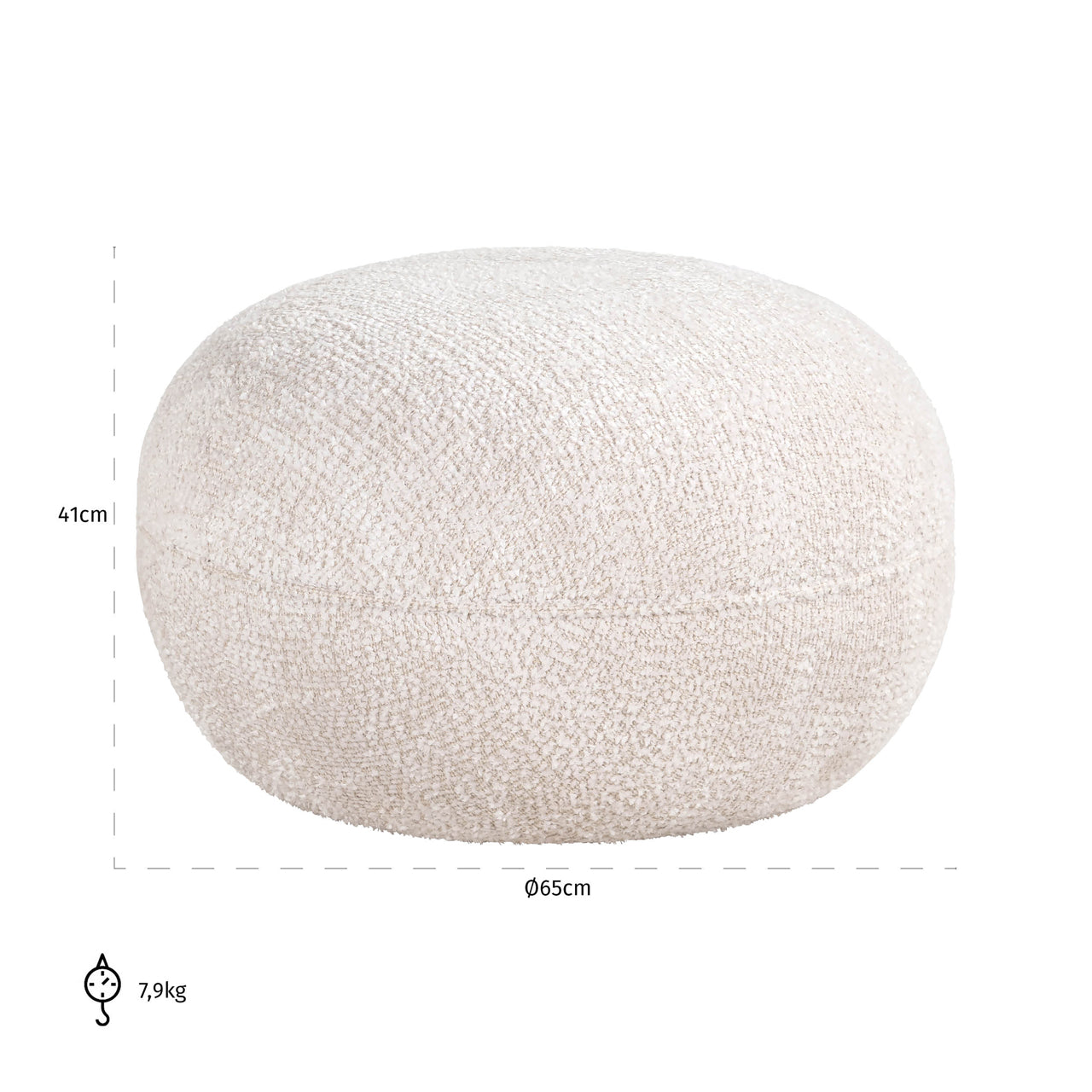 Richmond Interiors Hocker &amp; Fußbank Jace lovely cream Hocker &amp; Fußbank Richmond Interiors