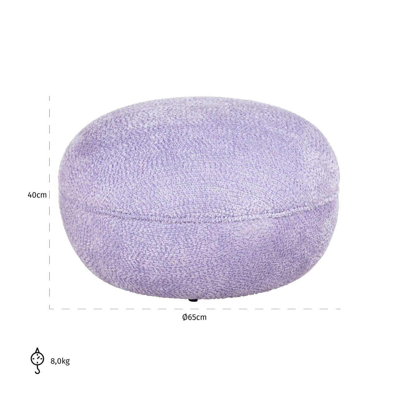 Richmond Interiors Hocker &amp; Fußbank Jace lovely lavender Hocker &amp; Fußbank Richmond Interiors