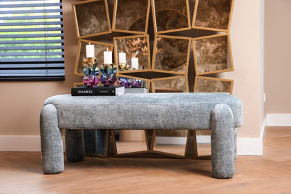 Richmond Interiors banc Holly chenille bleu clair