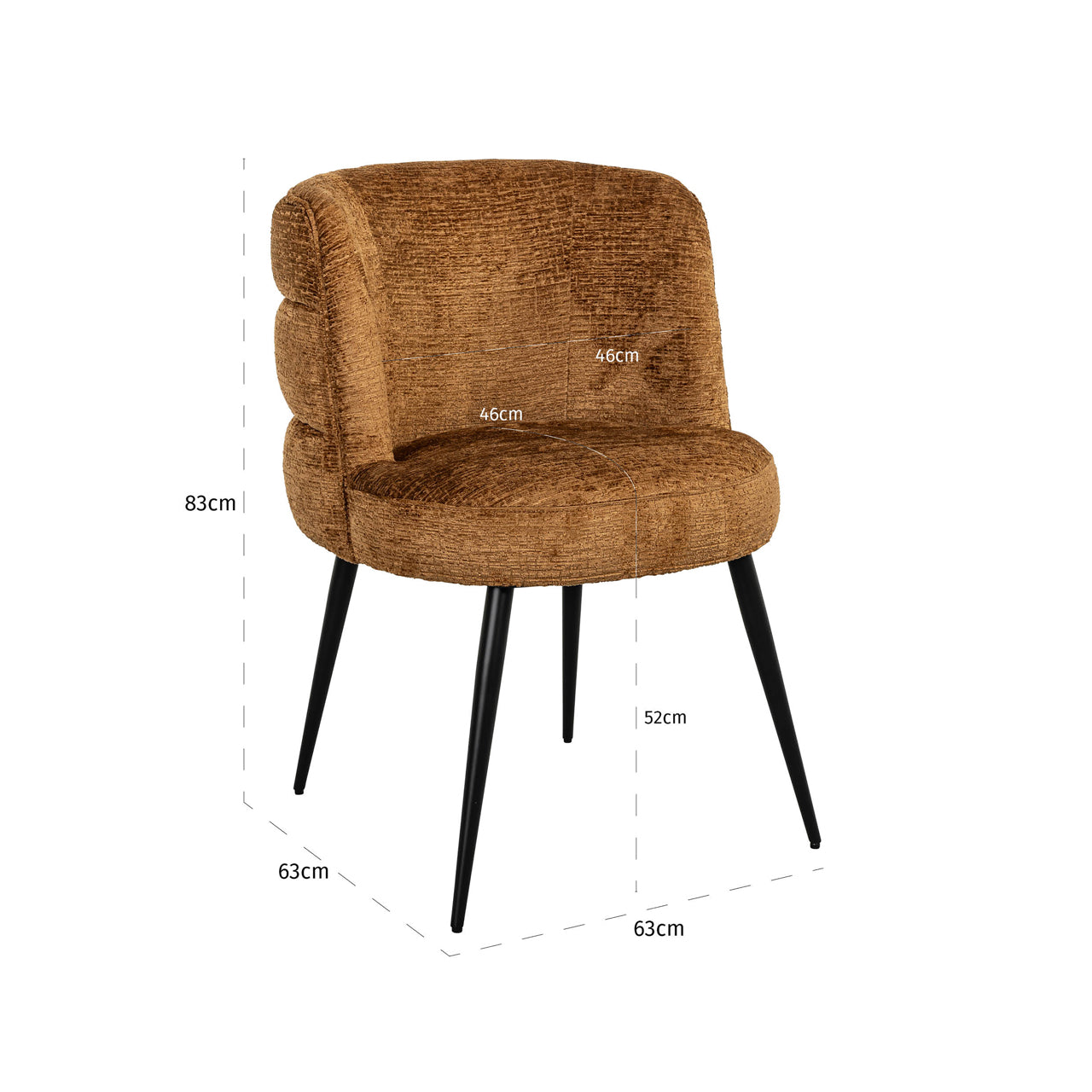 Richmond Interiors Esszimmerstuhl Stella cognac fusion Esszimmerstuhl Richmond Interiors