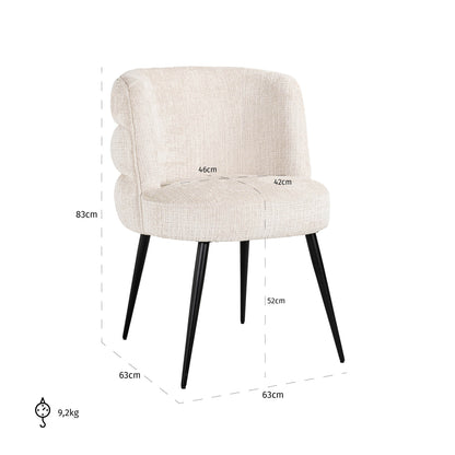 Richmond Interiors Esszimmerstuhl Stella niagara beige fire retardant Esszimmerstuhl Richmond Interiors