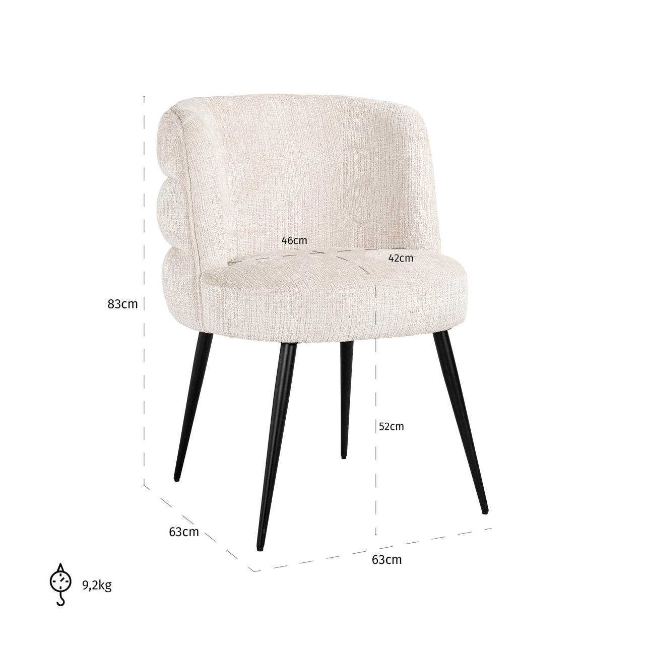 Richmond Interiors Esszimmerstuhl Stella niagara beige fire retardant Esszimmerstuhl Richmond Interiors