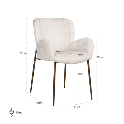 Richmond Interiors Esszimmerstuhl Amber cream fusion fire retardant Richmond Interiors